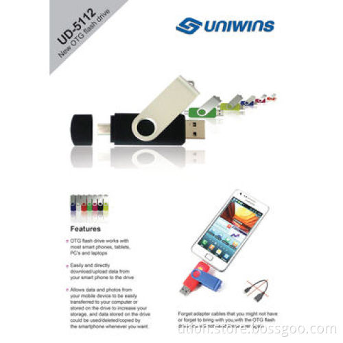 Swivel Mobile Phone USB Flash Drives, 128MB to 32GB are Available, Customized Logo is AcceptedNew